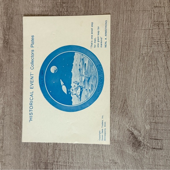 SEVEN SEAS TRADERS INC APOLLO MOON PLATE JULY 20 HISTORY 1969 1ST EDITION - Picture 10 of 16